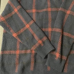 チェック柄カーディガンの画像