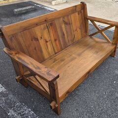 カントリー風 ソファ 2人掛け 倉庫保管中【引取限定・現状渡し】カグマニアの画像