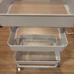 高さ調節ができるスチールワゴン トロリ3 コンパクト 
の画像