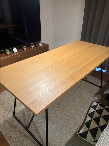 【無印良品】オーク材　テーブル　おりた折りたたみ