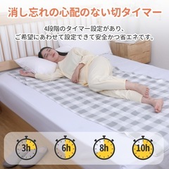 【新品未使用】電気毛布 敷き 97×195cm シングル 4段階タイマー 5段階温度調節の画像