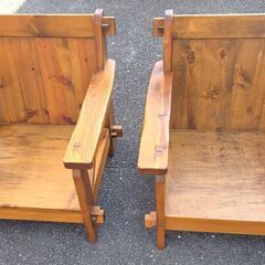 カントリー風 ソファ 1人掛け×2 倉庫保管中【引取限定・現状渡し】カグマニアの画像