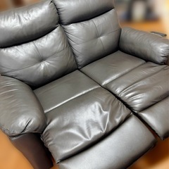 ★2人掛けソファ　リクライニング　レザーの画像