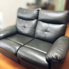★2人掛けソファ　リクライニング　レザーの画像