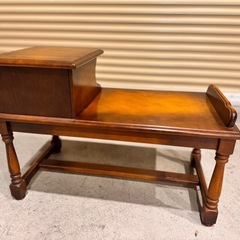 カリモク karimoku テレフォンベンチ 電話台 玄関スツール スツール ナチュラル シンプル 収納 レトロの画像