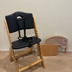キッズチェア/ハイチェア/キッズハイチェア【黒】の画像