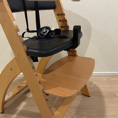 キッズチェア/ハイチェア/キッズハイチェア【黒】の画像