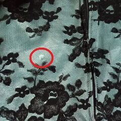 PEACH JOHN 黒花柄レース×スカイブルー キャミソールワンピース Mくらいの画像