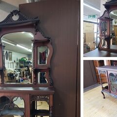 K14　イギリス製アンティーク ボール＆クロウ　ウォルターカーター キャビネットの画像