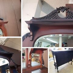 K14　イギリス製アンティーク ボール＆クロウ　ウォルターカーター キャビネットの画像