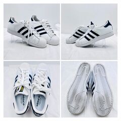 【❗️✨定番カラー✨❗️】✨adidas SUPERSTAR（C77153）24cm／ホワイト×ネイビー✨の画像