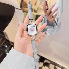 【新品】お洒落大人Apple Watch バンドライトグレーキラキラの画像