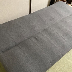 ソファーベット　グレー　背もたれ二段階調節の画像