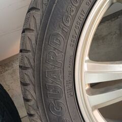 【商談中】225/55r17 スタッドレスタイヤ（古い）＋ホイール　4本の画像