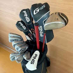 PING G425 メンズクラブセット＋PGAゴルフ教本など【合計55点セット】の画像