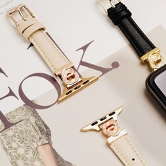 ラスト1点【新品】Apple Watchバンドのみクリームベージュキラキラハートの画像