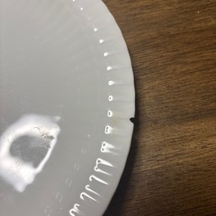 欠けた白いお皿＆1人鍋セット中古の画像