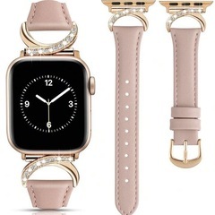 【新品】Apple Watch バンドレザーストーンゴールド ピンクの画像