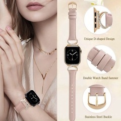 【新品】Apple Watch バンドレザーストーンゴールド ピンクの画像