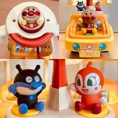 アンパンマン よくばりビジーカー押し棒＋ガード付きの画像