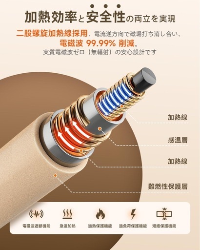 【新品未使用】電気毛布 掛け 敷き 電気ブランケット 厚手生地 ふわふわ 膝掛け 寒さ対策
