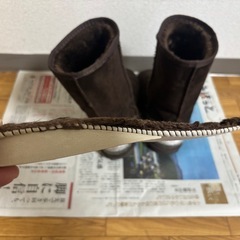 ハリスツイード　ボアブーツ　Mの画像