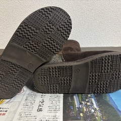 ハリスツイード　ボアブーツ　Mの画像