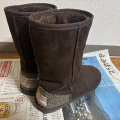 ハリスツイード　ボアブーツ　Mの画像