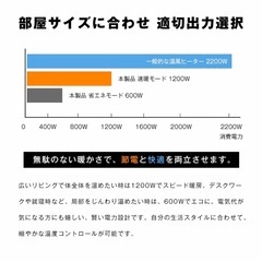 新品未使用✨高級デザイン 即暖2秒✨ 省エネセラミックヒーター　小型でもしっかり暖かい　静音・節電タイプ  定価¥3890の画像