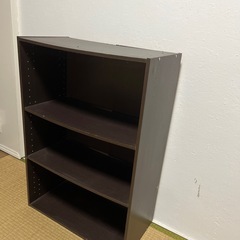 カラーボックス 3段　ブラウンの画像