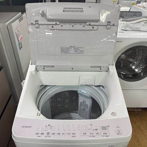 地域限定送料無料　超美品【 HITACHI 】日立 ビートウォッシュ 洗濯9.0㎏ 全自動洗濯機 ナイアガラビート洗浄 液体洗剤・柔軟