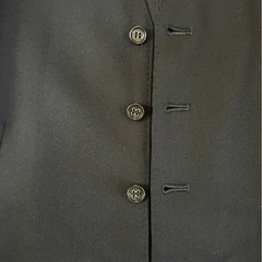 メンズ ジレ 黒 千鳥柄裏地 スーツベスト Sサイズ　ネイビーの画像