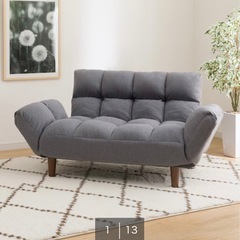 （取りに来ていただける方お値下げします）2人掛けカウチソファの画像