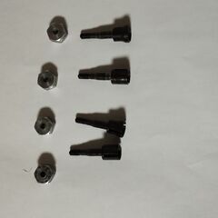 ラジコンパーツピンレス　京商ホイールアクスル 4個セット 黒の画像