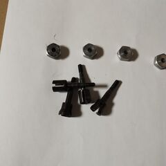 ラジコンパーツピンレス　京商ホイールアクスル 4個セット 黒の画像