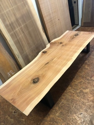 大特価 無垢 一枚板ダイニングローテーブル 送料無料 大特価 無垢 一枚板 ダイニングローテーブル 近場無料お届け可☆