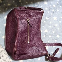 コールハーン　ワイン色　ショルダーバック　革の画像