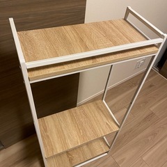 【白×オークオーク】収納ラックの画像