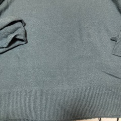 CC)ブルー タートルネック ニットの画像