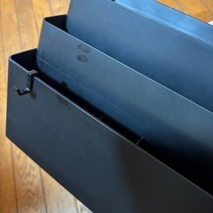 tower 冷蔵庫横マグネット収納ポケット　3段　ブラックの画像