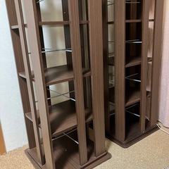 回転式本棚ブラウンの画像