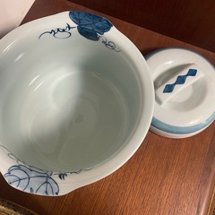 安心な陶器製　☆☆　つけもの鉢　直径22cm　☆☆　重石つきの画像