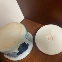 安心な陶器製　☆☆　つけもの鉢　直径22cm　☆☆　重石つきの画像