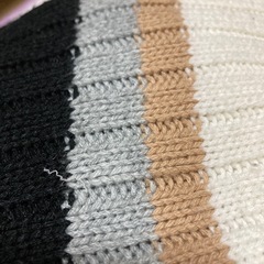 CC)リブ編みタートルネックセーター Lサイズの画像