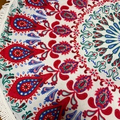 ラグ　マット　ラウンドマット　ラウンドビーチタオル　タオル生地の画像