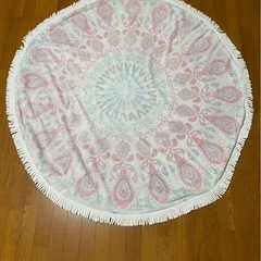 ラグ　マット　ラウンドマット　ラウンドビーチタオル　タオル生地の画像
