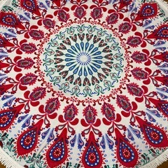 ラグ　マット　ラウンドマット　ラウンドビーチタオル　タオル生地の画像