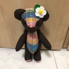 ハンドメイド　くま　ブラウンの画像