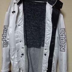 Kappa フェニックス フード付きベンチコート ホワイト フリース裏地の画像