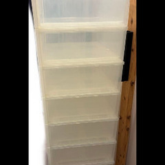 無印良品 ポリプロピレンクローゼットケース 中×2個、小×6個の画像